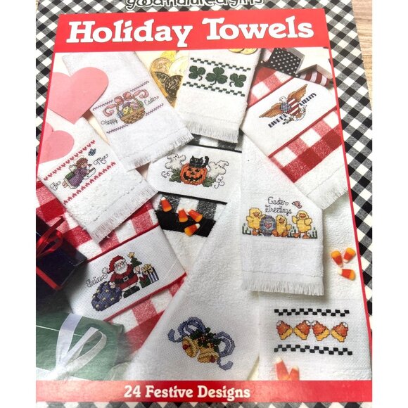 Holiday Towels Cross-Stitch Pattern Book By Good Natured Designs - Picture 2 of 3